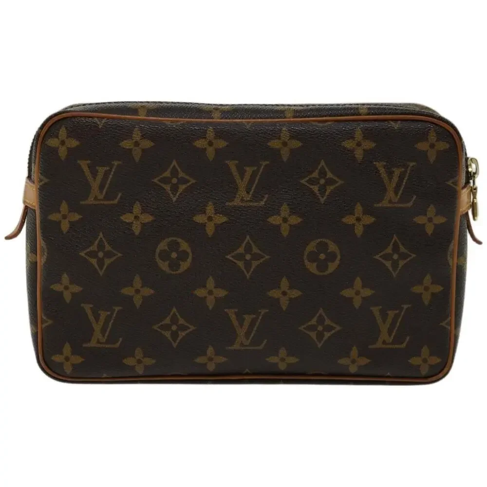 Louis Vuitton Monogram Compiegne 23 Clutch Bag Brown